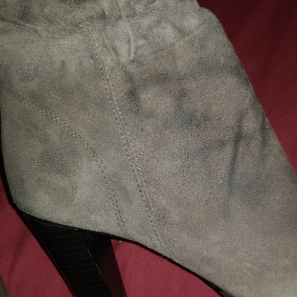 Loft Grey Suede Ruffle Bootie - Picture 5 of 6